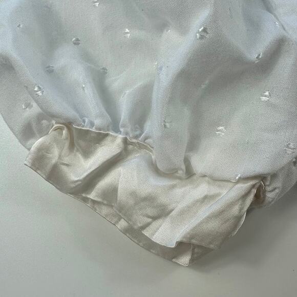 Baby Girl's 0-3 Month's Bloomer Shorts White Embroidered Silky Trim - Picture 3 of 8